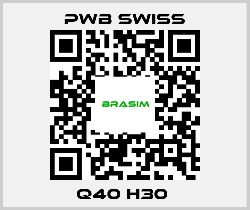 PWB Swiss-Q40 H30  price