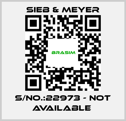 SIEB & MEYER-S/NO.:22973 - not available  price