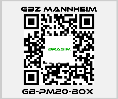 GBZ MANNHEIM-GB-PM20-Box  price