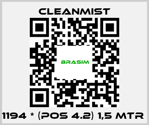 CleanMist-1194 * (pos 4.2) 1,5 mtr  price