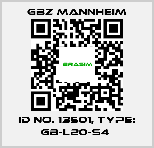 GBZ MANNHEIM-Id No. 13501, Type: GB-L20-S4  price