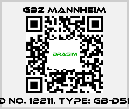 GBZ MANNHEIM-Id No. 12211, Type: GB-DS1  price