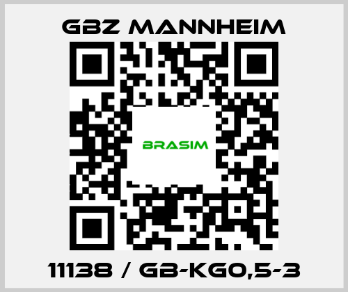 GBZ MANNHEIM-11138 / GB-KG0,5-3 price