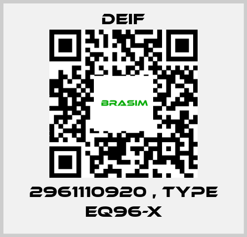 Deif-2961110920 , type EQ96-X price