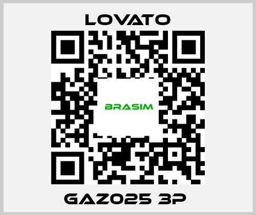 Lovato-GAZ025 3P  price