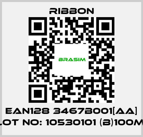 Ribbon-EAN128 3467B001[AA] LOT NO: 10530101 (B)100M  price