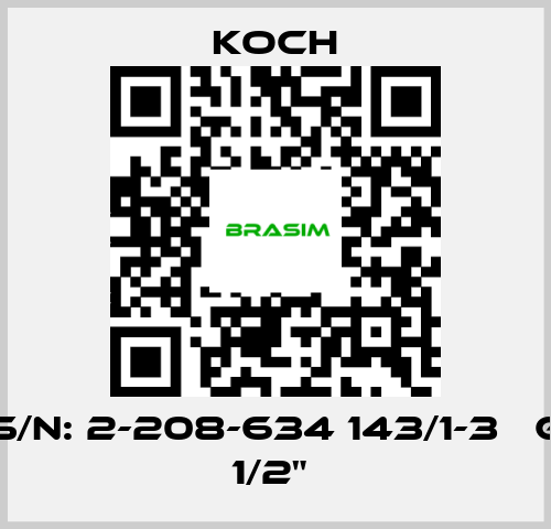 KOCH-S/N: 2-208-634 143/1-3   G 1/2"  price