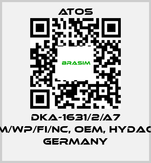 Atos-DKA-1631/2/A7 M/WP/FI/NC, OEM, Hydac Germany price