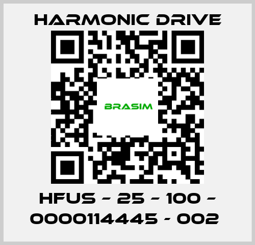 Harmonic Drive-HFUS – 25 – 100 – 0000114445 - 002  price