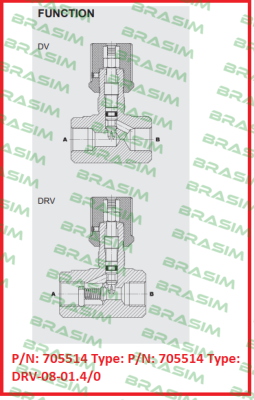 Hydac-P/N: 705514 Type: DRV-08-01.4/0 price