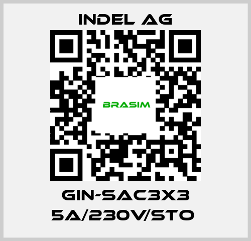 INDEL AG-GIN-SAC3x3 5A/230V/STO  price