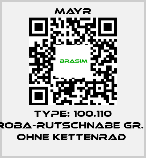 Mayr-Type: 100.110 ROBA-Rutschnabe Gr. 1 ohne Kettenrad  price