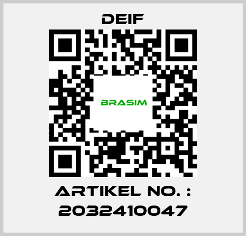 Deif-Artikel no. : 2032410047 price