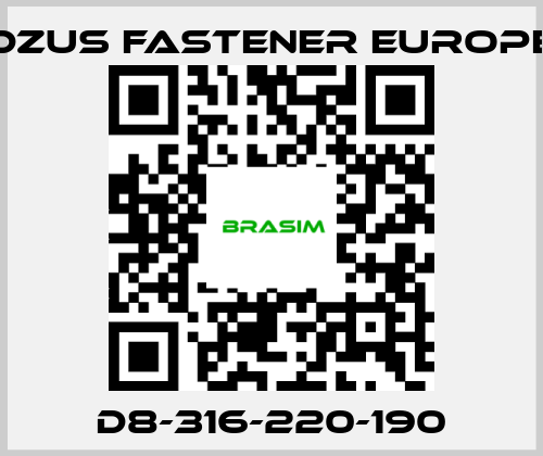 Dzus Fastener Europe-D8-316-220-190 price