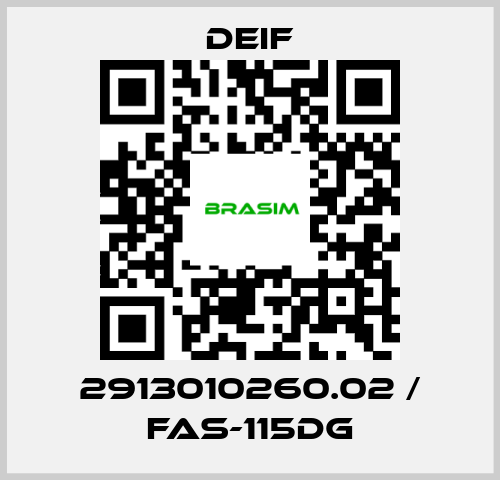 Deif-2913010260.02 / FAS-115DG price