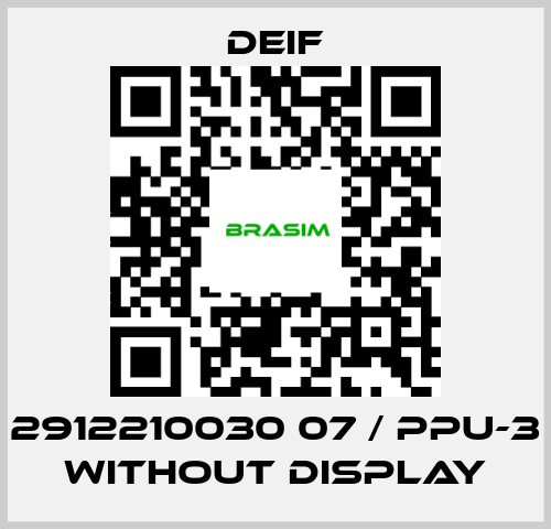 Deif-2912210030 07 / PPU-3 without display price