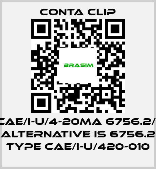 Conta Clip-CAE/I-U/4-20mA 6756.2/1 alternative is 6756.2 Type CAE/I-U/420-010 price