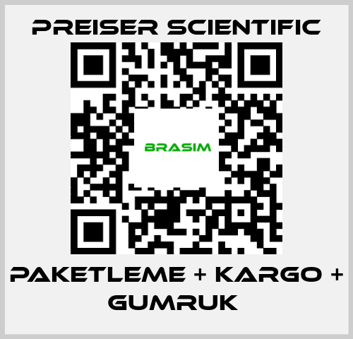 Preiser Scientific-PAKETLEME + KARGO + GUMRUK  price