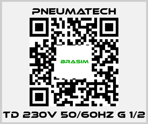 Pneumatech-TD 230V 50/60HZ G 1/2 price