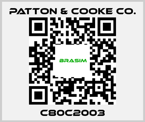 Patton & Cooke Co.-C80C2003 price