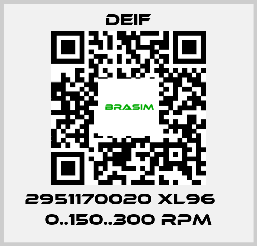 Deif-2951170020 XL96    0..150..300 RPM price