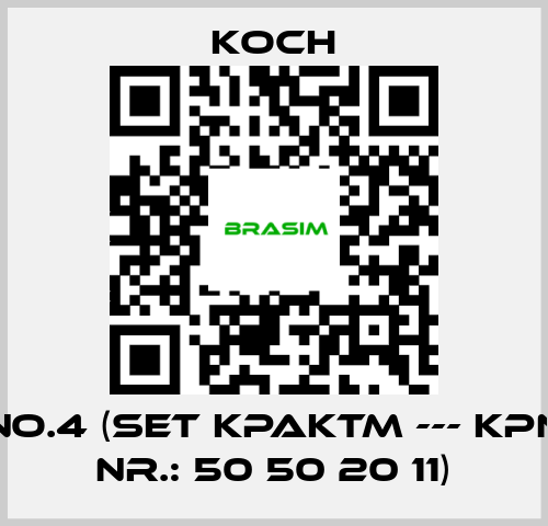 KOCH-No.4 (Set KPAKTM --- KPN Nr.: 50 50 20 11) price