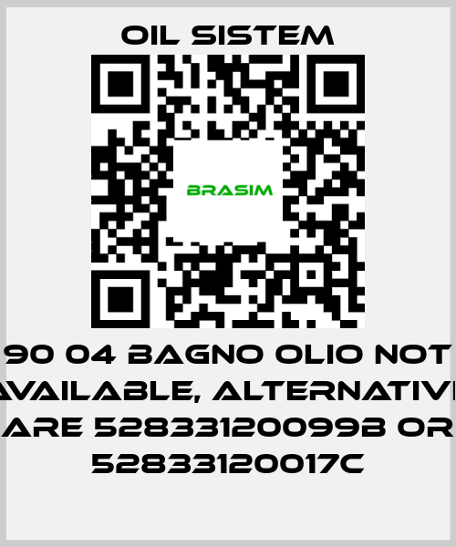 Oil Sistem-90 04 BAGNO OLIO not available, alternative are 52833120099B or 52833120017C price