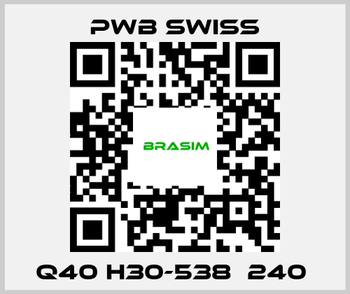 PWB Swiss-Q40 H30-538  240  price