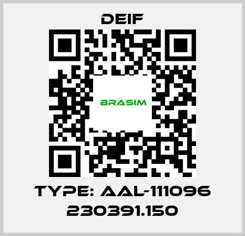 Deif-Type: AAL-111096 230391.150 price