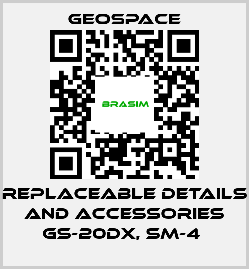 GeoSpace-REPLACEABLE DETAILS AND ACCESSORIES GS-20DX, SM-4  price