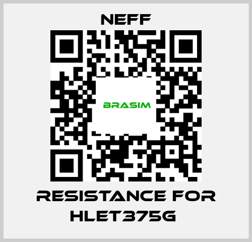 Neff-RESISTANCE FOR HLET375G  price