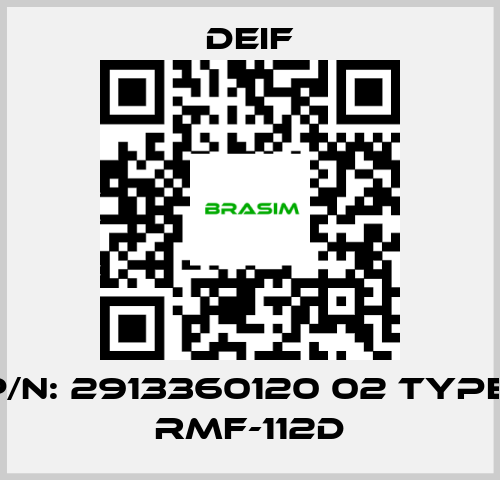 Deif-P/N: 2913360120 02 Type: RMF-112D price