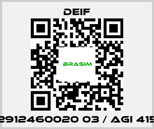 Deif-2912460020 03 / AGI 415 price