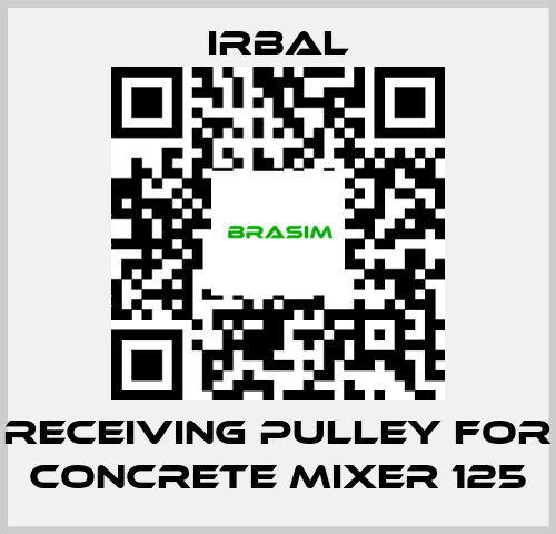 irbal-receiving pulley for Concrete mixer 125 price