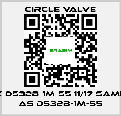 Circle Valve-C-D532B-1M-55 11/17 same as D532B-1M-55 price