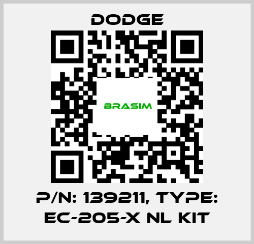 Dodge-p/n: 139211, Type: EC-205-X NL KIT price