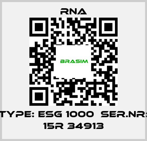 RNA-TYPE: ESG 1000  SER.NR: 15R 34913 price