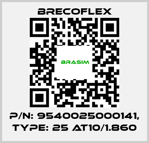 Brecoflex-P/N: 9540025000141, Type: 25 AT10/1.860 price