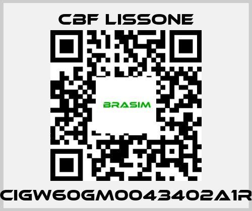 CBF LISSONE-CIGW60GM0043402A1R price