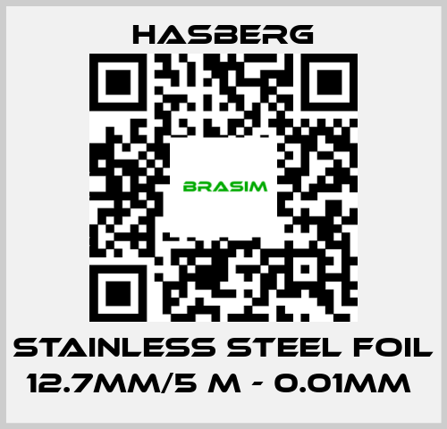 Hasberg-stainless steel foil 12.7mm/5 m - 0.01mm  price