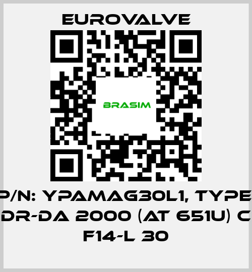 Eurovalve-P/N: YPAMAG30L1, Type: DR-DA 2000 (AT 651U) C F14-L 30 price