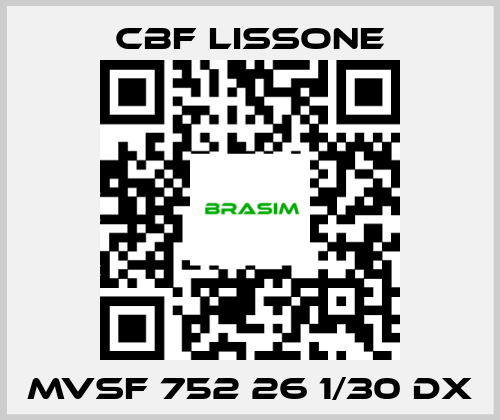 CBF LISSONE-MVSF 752 26 1/30 DX price