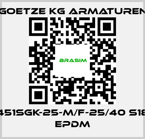 Goetze KG Armaturen-451sGK-25-m/f-25/40 S18 EPDM price