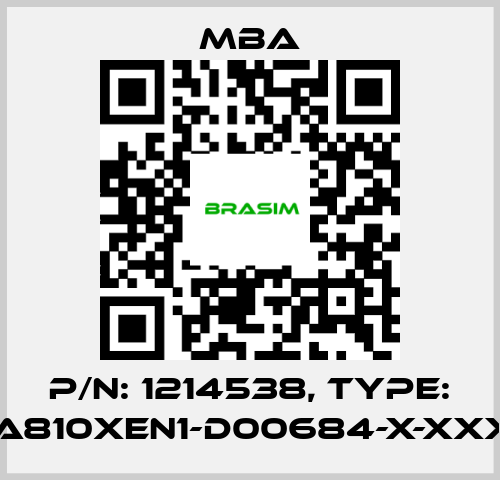 MBA-P/N: 1214538, Type: MBA810XEN1-D00684-X-XXXXX price