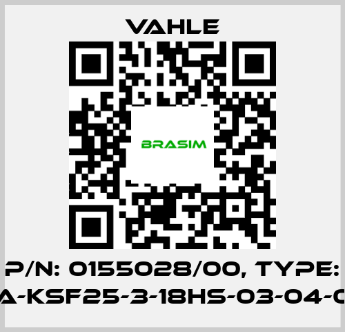 Vahle-P/n: 0155028/00, Type: SA-KSF25-3-18HS-03-04-04 price