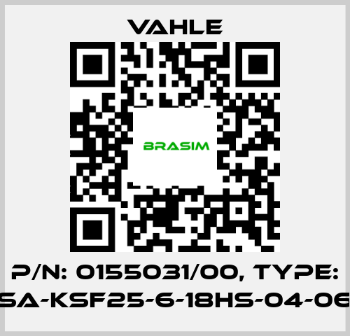 Vahle-P/n: 0155031/00, Type: SA-KSF25-6-18HS-04-06 price