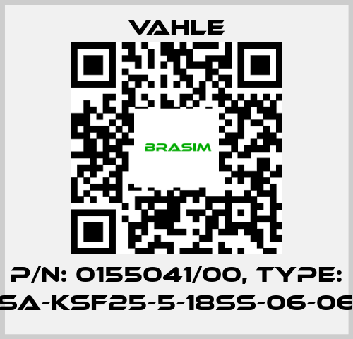 Vahle-P/n: 0155041/00, Type: SA-KSF25-5-18SS-06-06 price