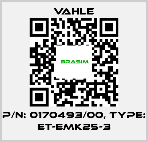 Vahle-P/n: 0170493/00, Type: ET-EMK25-3 price