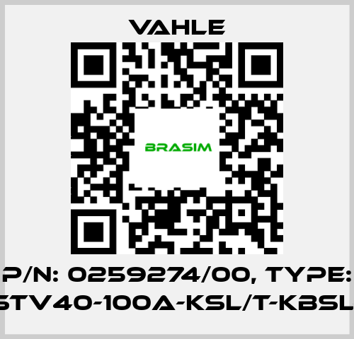 Vahle-P/n: 0259274/00, Type: VM-STV40-100A-KSL/T-KBSL-KSB price