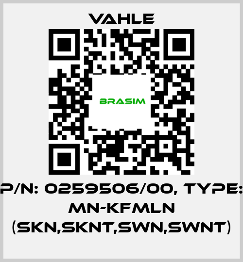 Vahle-P/n: 0259506/00, Type: MN-KFMLN (SKN,SKNT,SWN,SWNT) price